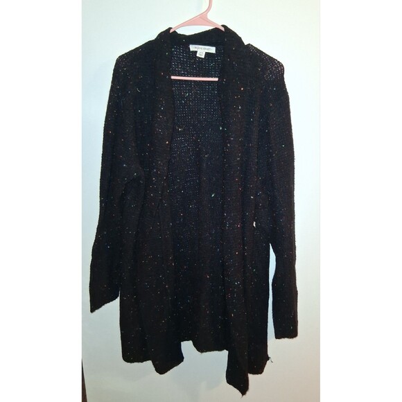 NWT 99 Jane Street Black Heather Long Sleeve Cardigan Sz 14/16 - Picture 1 of 3